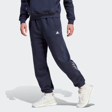 Men's Sportswear Blue Scribble Fleece Pants