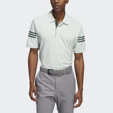 Men Golf Green 3-Stripes Polo Shirt