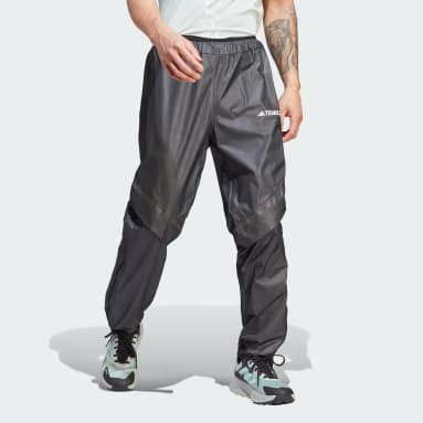 MEN'S TRAIL RUNNING WATERPROOF RAIN TROUSERS - BLACK