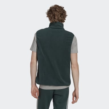 Men Originals Green Adicolor 3-Stripes Fleece Vest