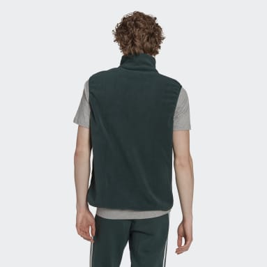 Colete em Fleece 3-Stripes Adicolor Verde Homem Originals