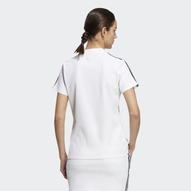 Women Golf White 3S 모크넥 셔츠