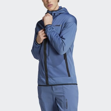 Männer TERREX TERREX Tech Flooce Light Hooded Wanderjacke Blau