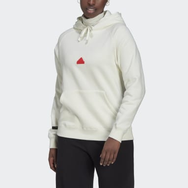 Polera con Capucha Oversized Blanco Mujer Sportswear