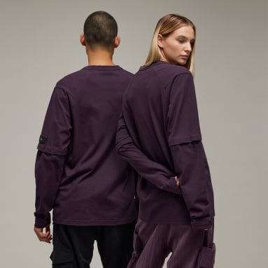 T-shirt à manches longues en jersey de crêpe Y-3 Pourpre Y-3