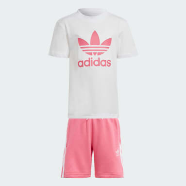 Kids originals Pink Adicolor Shorts and Tee Set