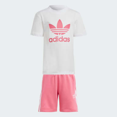 Completo adicolor Shorts and Tee Rosa Bambini Originals