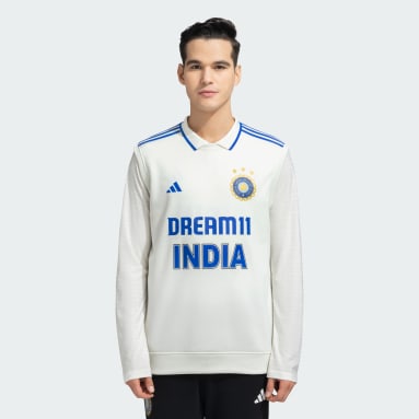 Men White Cricket adidas IN
