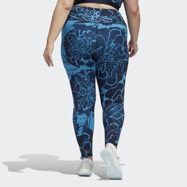 Women's Running Blue Optime Superher Training 7/8 Tights (Plus Size)