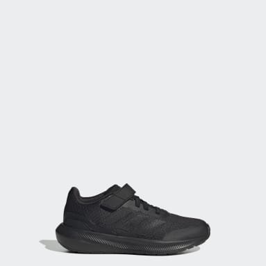 Kids Sportswear Black RunFalcon 3.0 Elastic Lace Top Strap Shoes