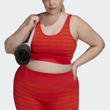 Top Suporte Leve Marimekko AEROKNIT Laranja Mulher Training