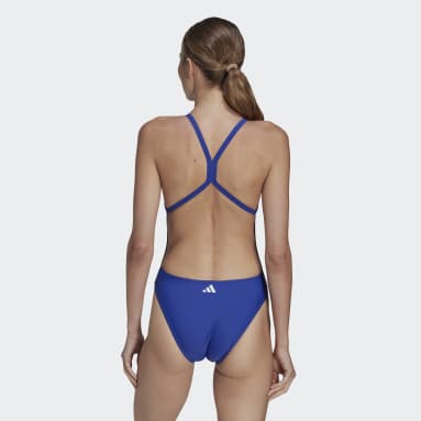 Dames Zwemmen 3 Bar Logo Print Badpak