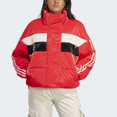 Ženy Originals červená Bunda adidas Ski Chic Puffer
