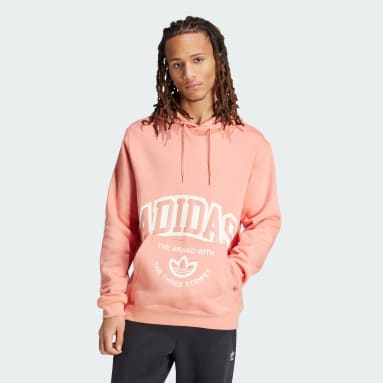 Adidas originals scarf print jumper in pink and red new arrivals