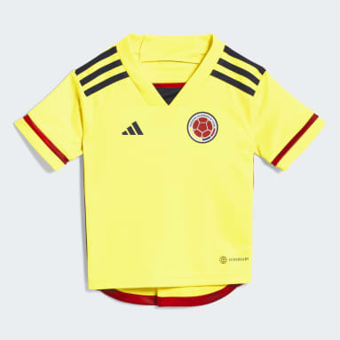 Children Soccer Yellow Colombia 22 Home Mini Kit