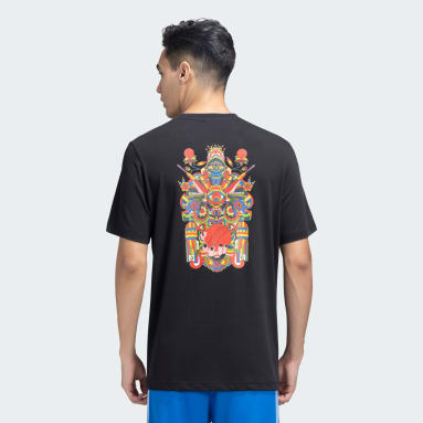 ADIDAS CRICKET GRAPHIC ABSTRACT BACK TEE