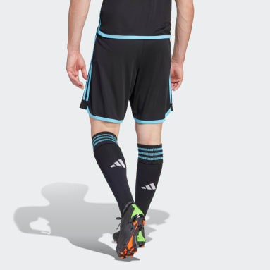 Männer Fußball Leicester City 23/24 Auswärtsshorts Schwarz