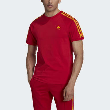 Mænd Originals Rød 3-Stripes T-shirt