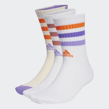 Training White Bold 3-Stripes Cushioned Crew Socks 3 Pairs