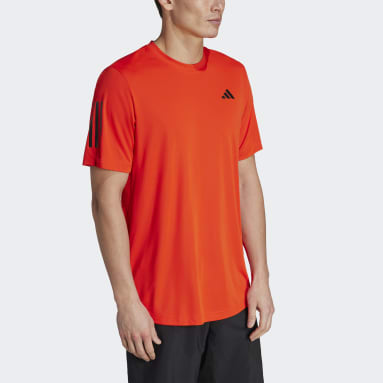 Männer Tennis Club 3-Streifen Tennis T-Shirt Orange