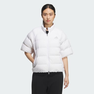 쇼트 슬리브 다운 폰초