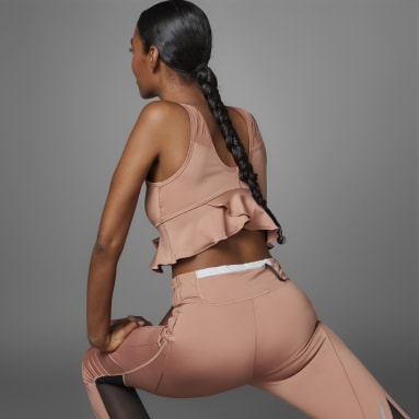 Crop top Collective Power Marron Femmes Course