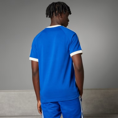 Voetbal blauw Italië Adicolor Classics 3-Stripes T-shirt