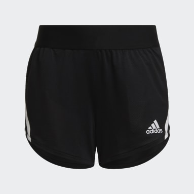 Girls Fitness Og Træning Sort AEROREADY Training 3-Stripes Knit shorts