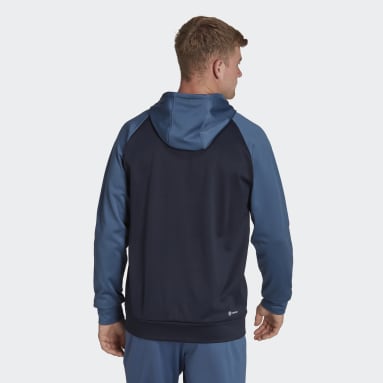 Felpa con cappuccio AEROREADY Game and Go Big Logo Blu Uomo Fitness & Training
