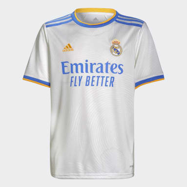 Boys Football White Real Madrid 21/22 Home Jersey