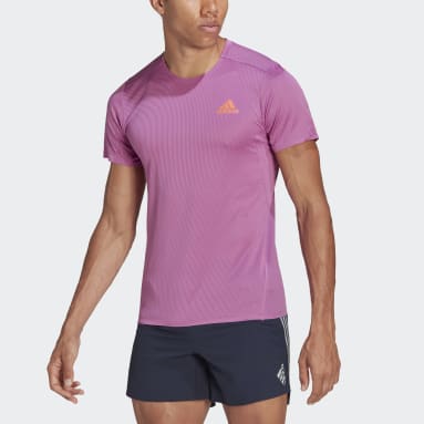 Men Running Purple Adizero Speed T-Shirt