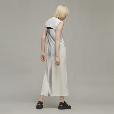 Vestido 3-listras Y-3 Branco Mulher Y-3