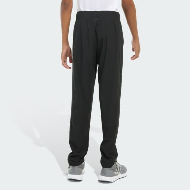 Elastic Waistband Woven 3-Stripes Stretch Pants