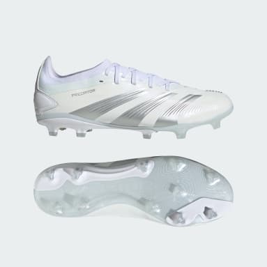 Football White Predator 24 Pro Firm Ground Boots