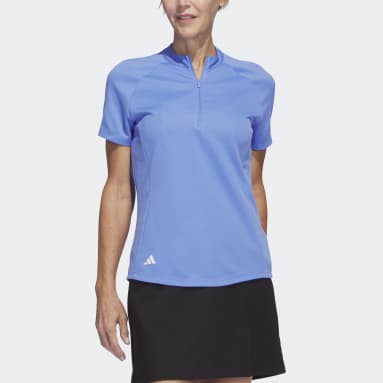 Playera Polo Texturizada Azul Mujer Golf