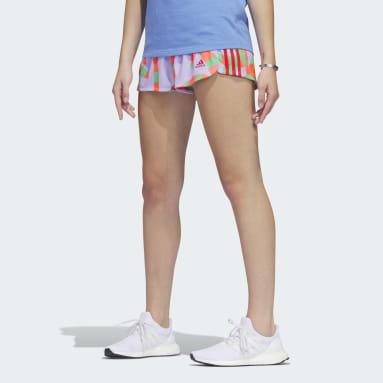 Pantalón corto adidas x FARM Rio Pacer Knit 3 bandas Violeta Mujer Sportswear