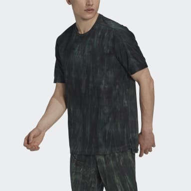 Remera Workout Spray Dye Verde Hombre Training