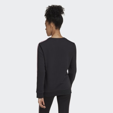 Women Sportswear Black Essentials 3-Stripes Fleece Sweatshirt