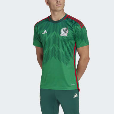 ผู้ชาย ฟุตบอล สีเขียว เสื้อฟุตบอลชุดเหย้า Mexico 22