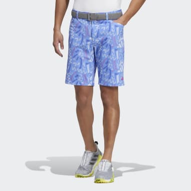 Men Golf Blue Graphic Golf Shorts