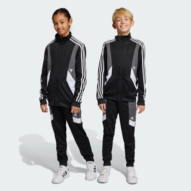 Kinderen Sportswear zwart Colorblock 3-Stripes Trainingspak