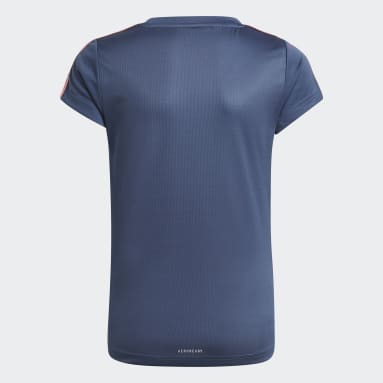 Camiseta Designed 2 Move 3 Rayas Azul Niña Sportswear