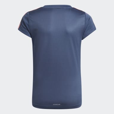 T-shirt Designed 2 Move 3-Stripes Blu Ragazza Sportswear