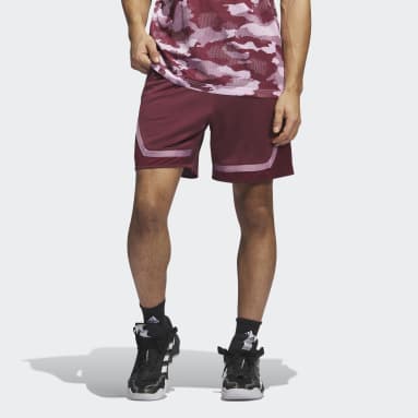 Pantalón corto adidas Pro Block Burgundy Hombre Baloncesto