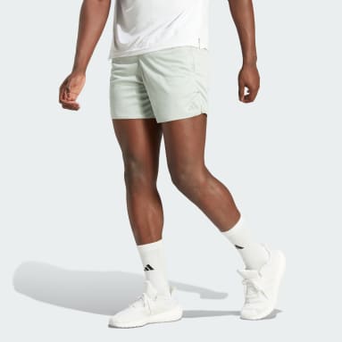 Shorts Run Icons Logo 3 Barras Gris Hombre Running