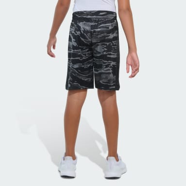 Elastic Waistband Tiger Camo-Print Shorts