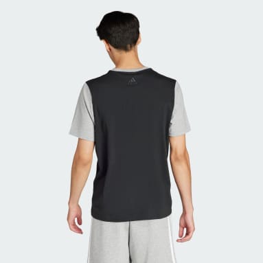 Camiseta Essentials Single Jersey Big Logo Negro Hombre Sportswear