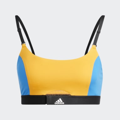 Orange adidas Medium-Support Running Pocket Bra