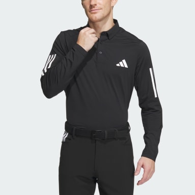 Men Golf Black AEROREADY Long Sleeve Polo Shirt