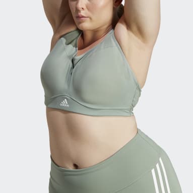 Women Gym & Training Green adidas TLRD Impact Training High-Support Bra (Plus Size)
